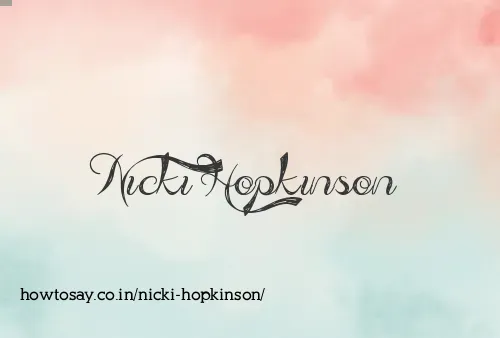 Nicki Hopkinson