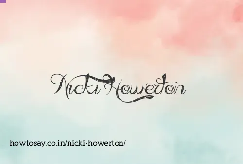 Nicki Howerton
