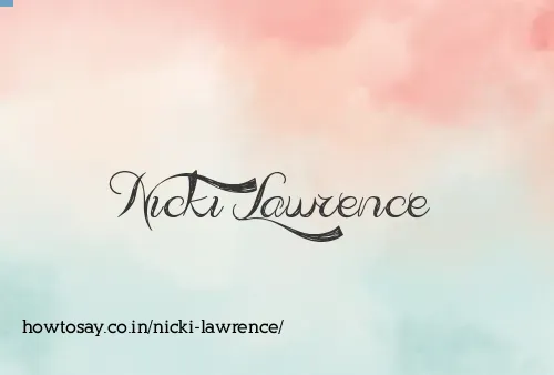 Nicki Lawrence