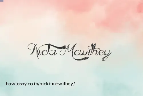 Nicki Mcwithey