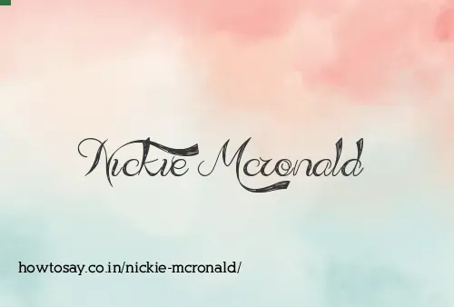 Nickie Mcronald