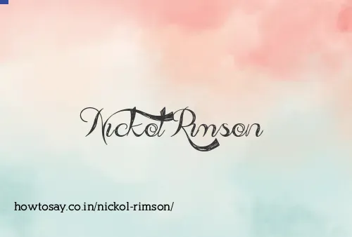 Nickol Rimson