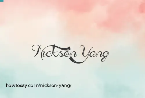 Nickson Yang