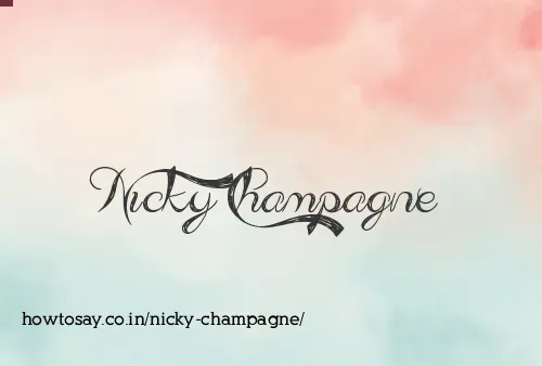 Nicky Champagne