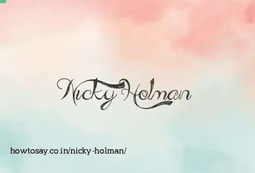 Nicky Holman