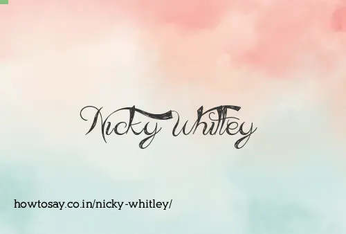 Nicky Whitley