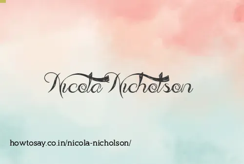 Nicola Nicholson