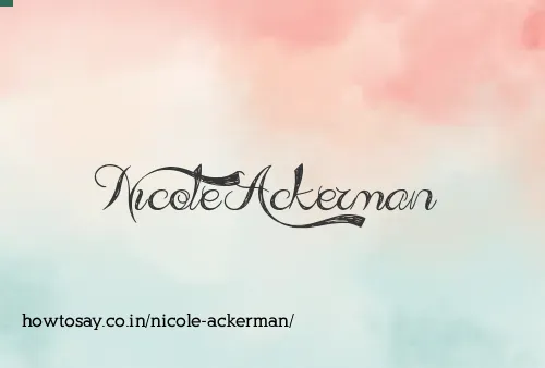 Nicole Ackerman