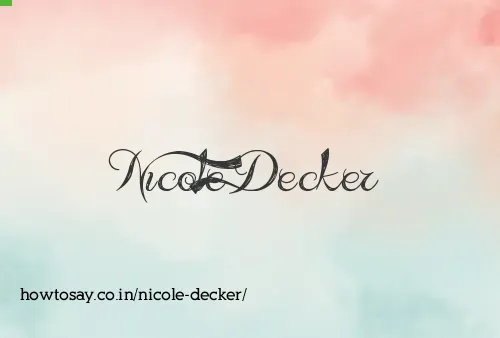 Nicole Decker