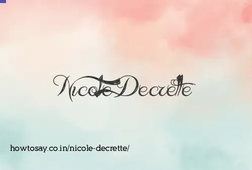 Nicole Decrette
