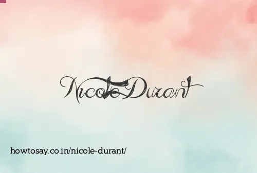 Nicole Durant