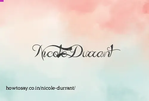 Nicole Durrant