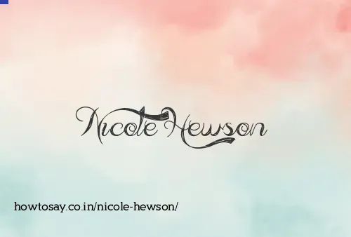 Nicole Hewson