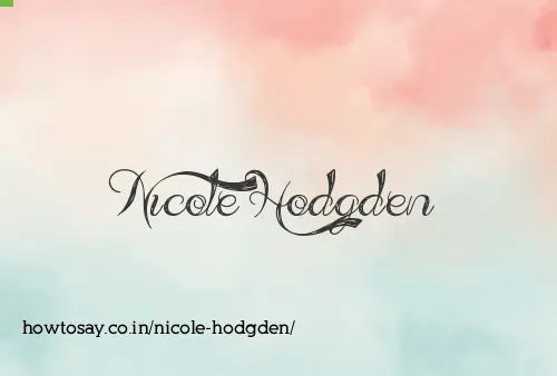 Nicole Hodgden