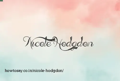 Nicole Hodgdon