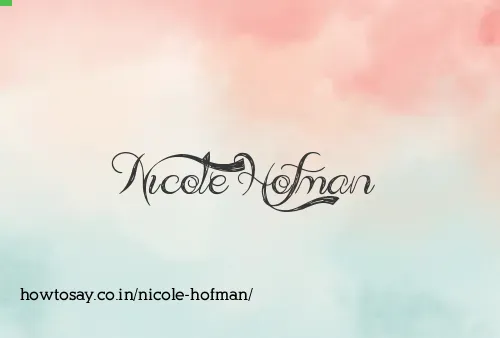 Nicole Hofman