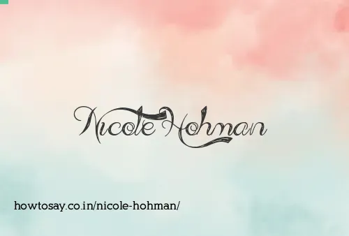 Nicole Hohman