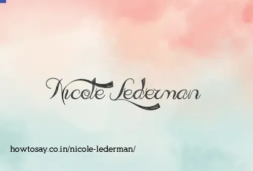 Nicole Lederman