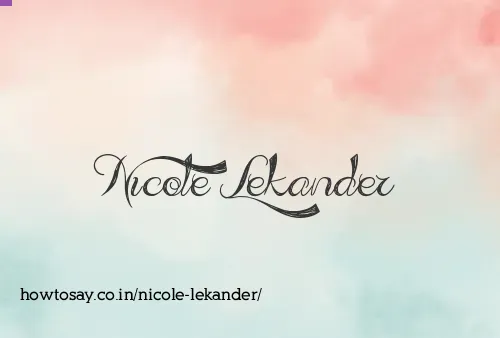 Nicole Lekander