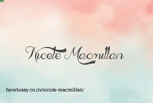 Nicole Macmillan