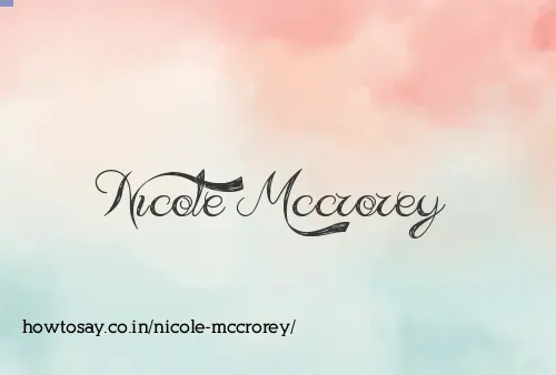 Nicole Mccrorey