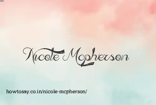 Nicole Mcpherson