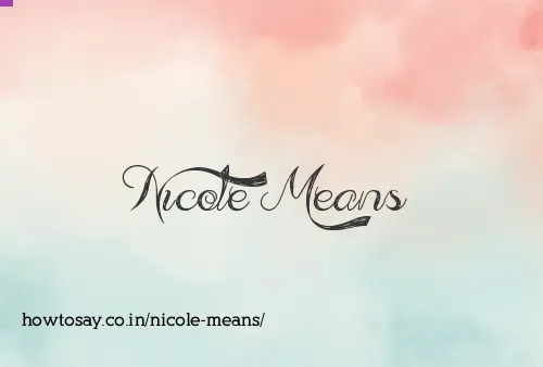 Nicole Means