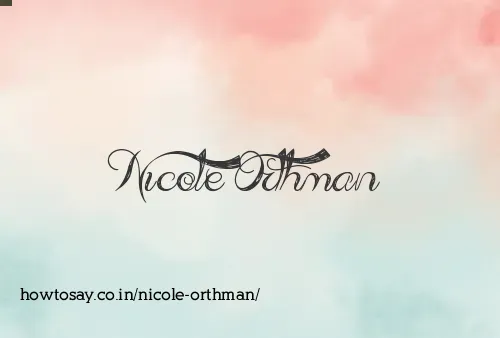 Nicole Orthman