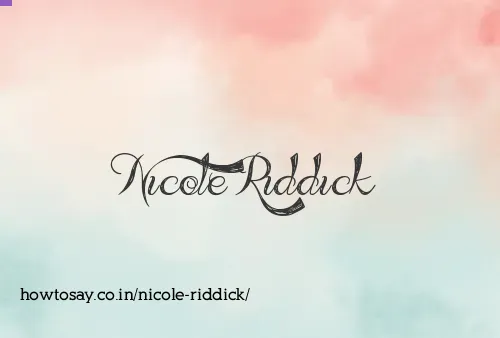 Nicole Riddick
