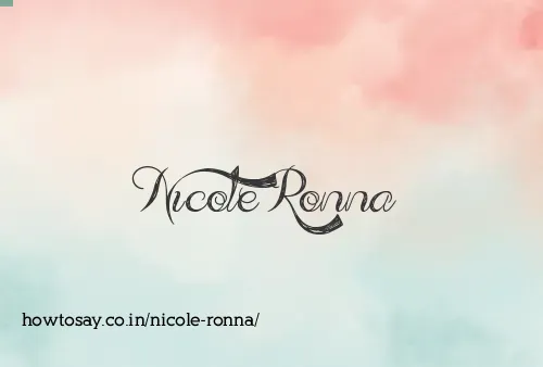 Nicole Ronna