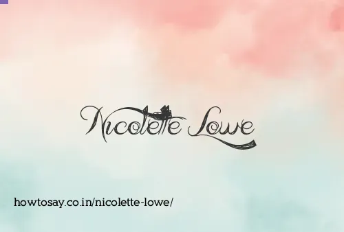 Nicolette Lowe