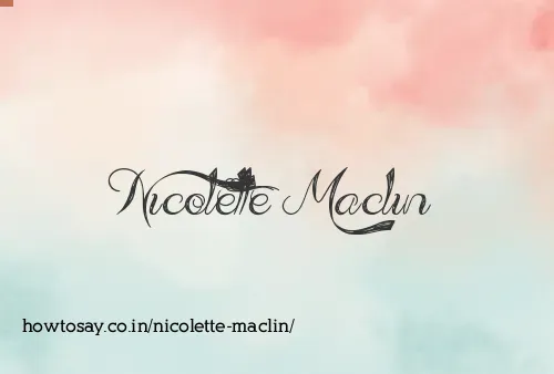 Nicolette Maclin