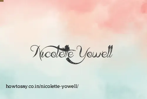 Nicolette Yowell