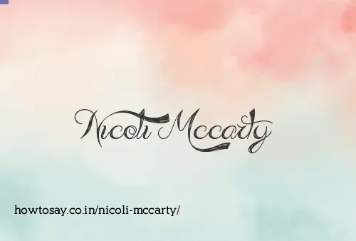 Nicoli Mccarty