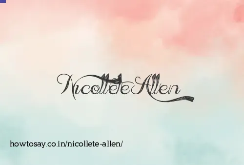 Nicollete Allen