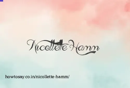 Nicollette Hamm