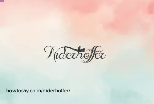 Niderhoffer