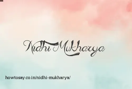 Nidhi Mukharya