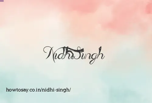 Nidhi Singh