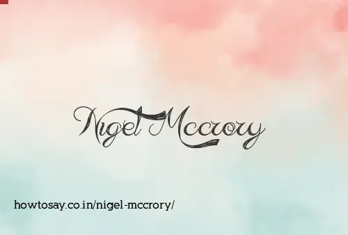Nigel Mccrory