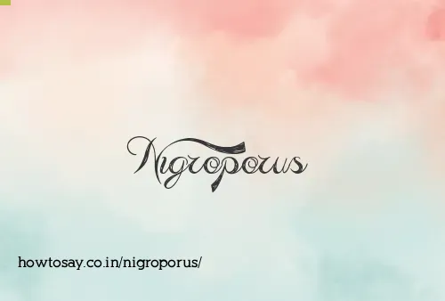 Nigroporus