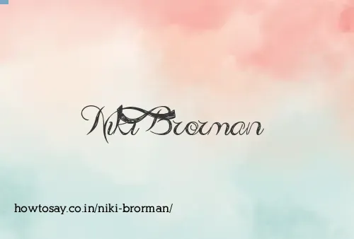 Niki Brorman