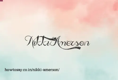 Nikki Amerson