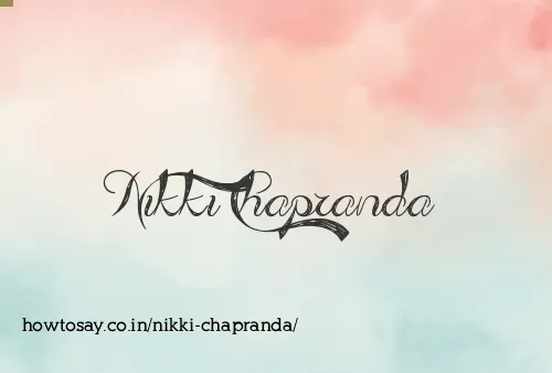 Nikki Chapranda