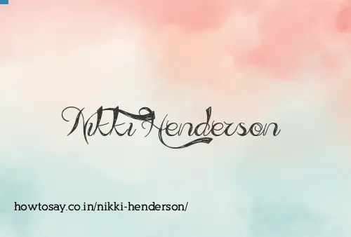 Nikki Henderson