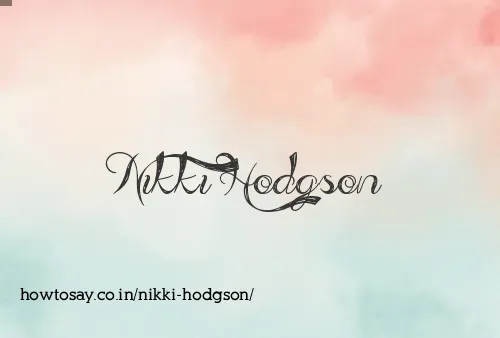 Nikki Hodgson