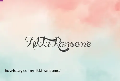 Nikki Ransome
