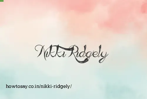 Nikki Ridgely
