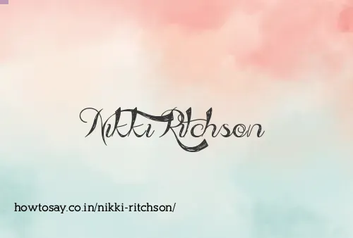 Nikki Ritchson