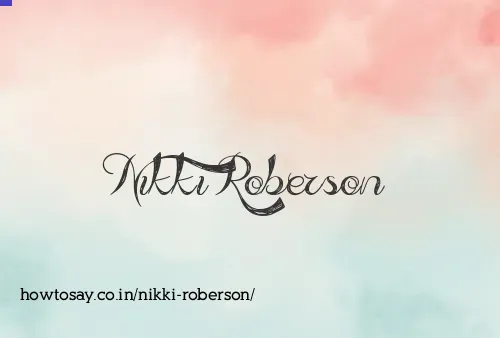 Nikki Roberson